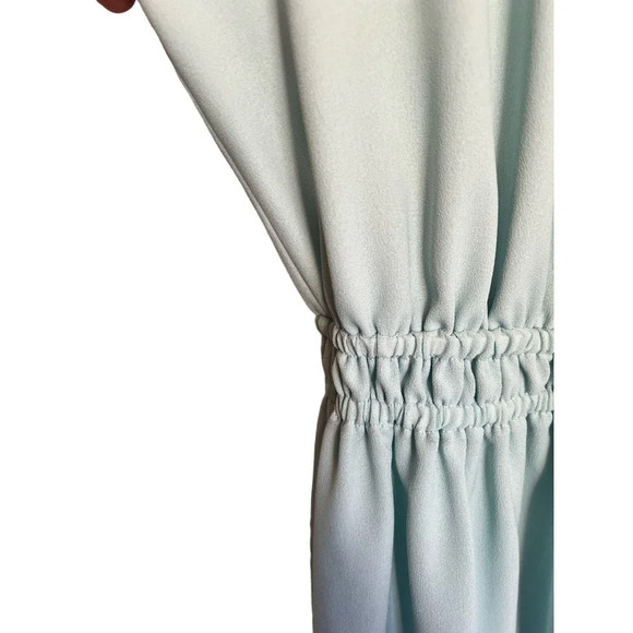 Aritzia Wilfred halter dress open back button neck M Light blue - Picture 2 of 7